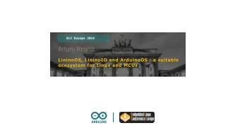 Arturo Rinaldi  LininoOS, LininoIO and ArduinoOS : a suitable  ecosystem for Linux and MCUs  Quick
