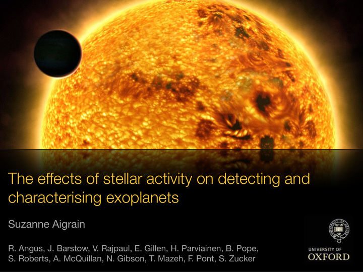 the effects of stellar activity on detecting and