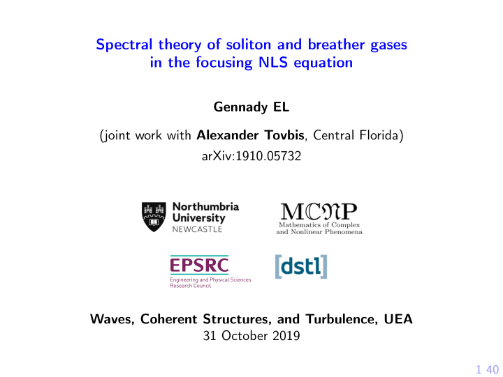 spectral theory of soliton and breather gases in the