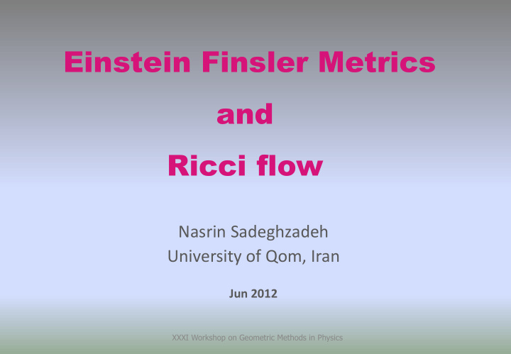 einstein finsler metrics and ricci flow