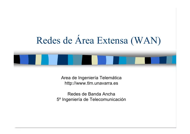 redes de rea extensa wan