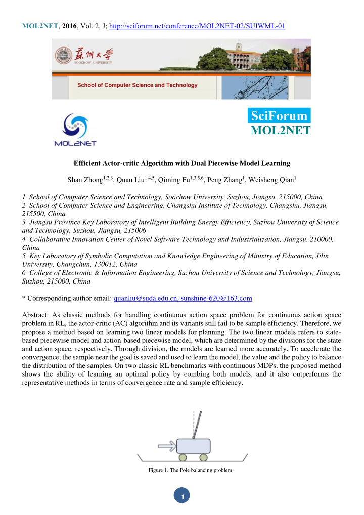 sciforum mol2net efficient actor critic algorithm with