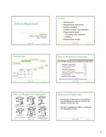 Software Requirements  Requirements engineering  Domain modeling  Problem scoping /
