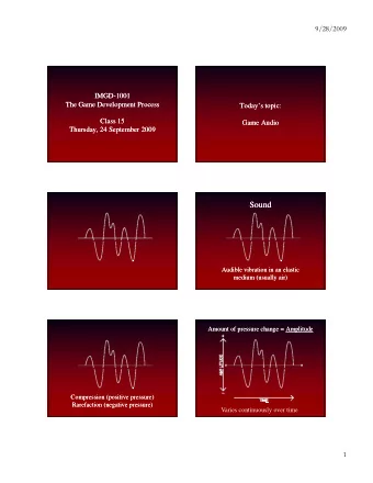 Sound  Sound  Audible vibration in an elastic  Audible vibration in an elastic  medium (usually