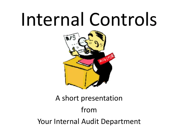 internal controls