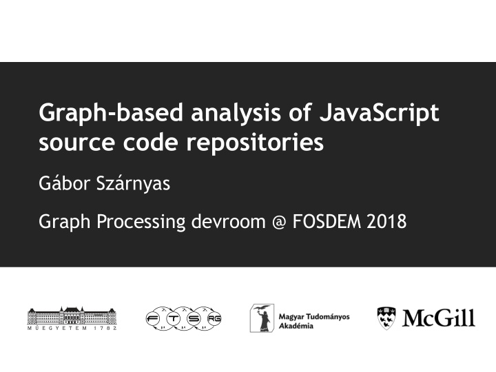 graph based analysis of javascript source code