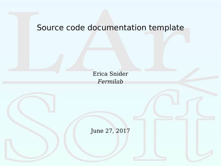 source code documentation template