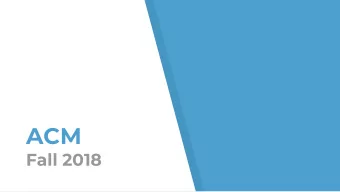 ACM  Fall 2018  Special Interest Group for  Artificial Intelligence  2  What is SIGAI?  Semester