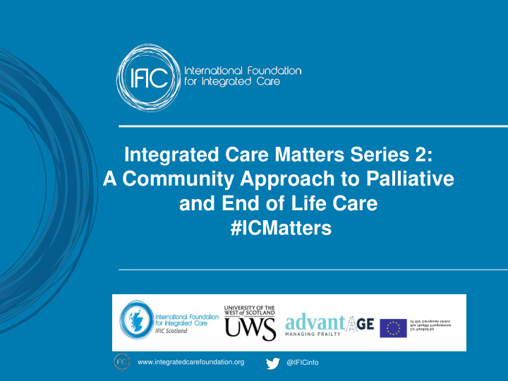 a community approach to palliative and end of life care