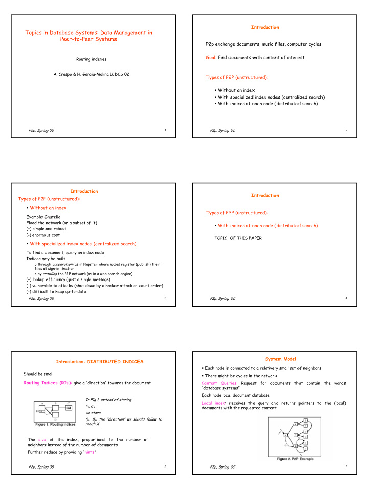 topics in database systems data management in peer to