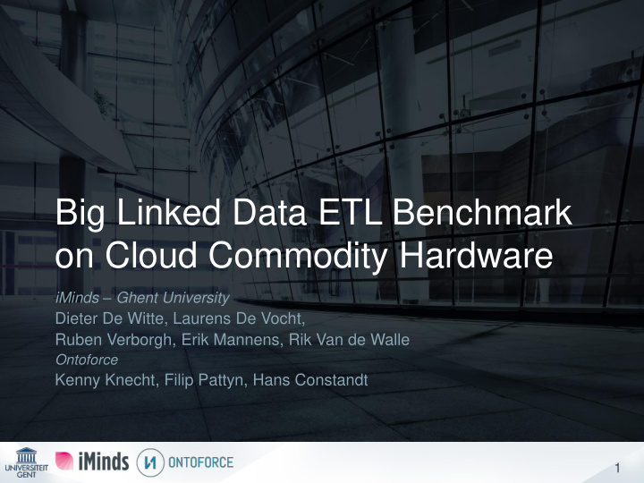 big linked data etl benchmark on cloud commodity hardware