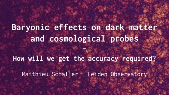 Baryonic effects on dark matter and cosmological probes  -  How will we get the accuracy required?