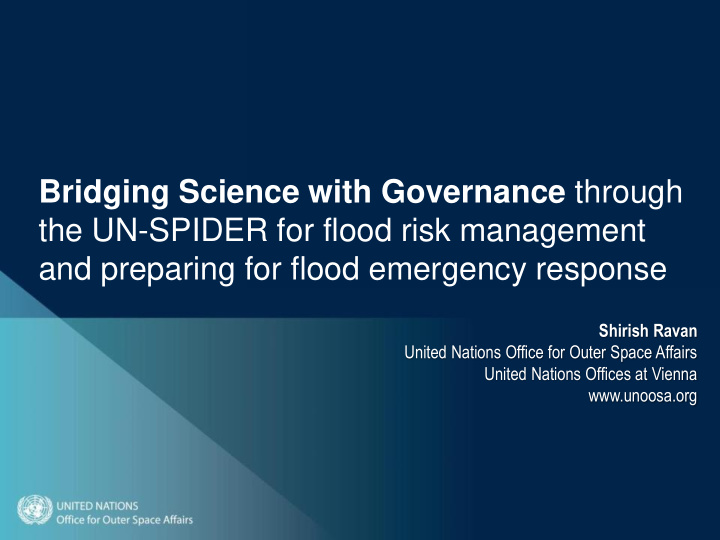 and preparing for flood emergency response
