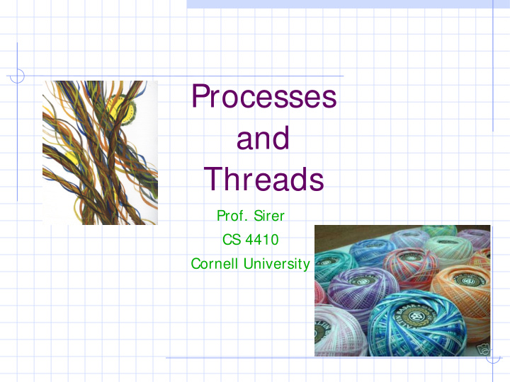 processes and threads