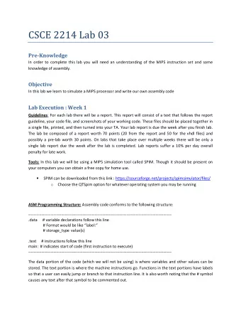 Pre-Knowledge  In order to complete this