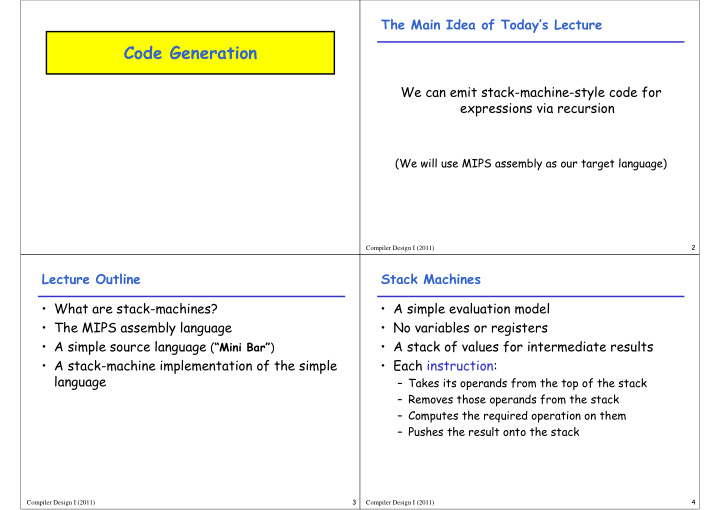 code generation