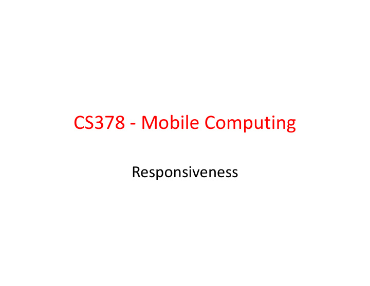 cs378 mobile computing