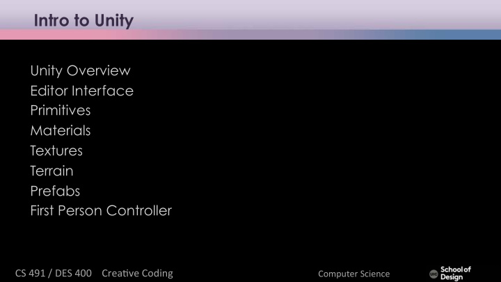 intro to unity