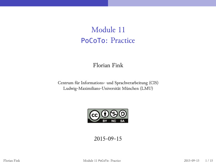 module 11 pocoto practice