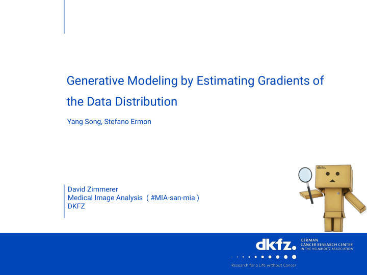 generative modeling by estimating gradients of the data