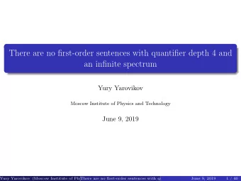 There are no first-order sentences with quantifier depth 4 and  an infinite spectrum  Yury