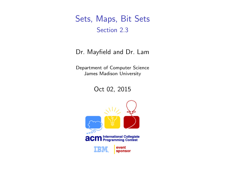 sets maps bit sets