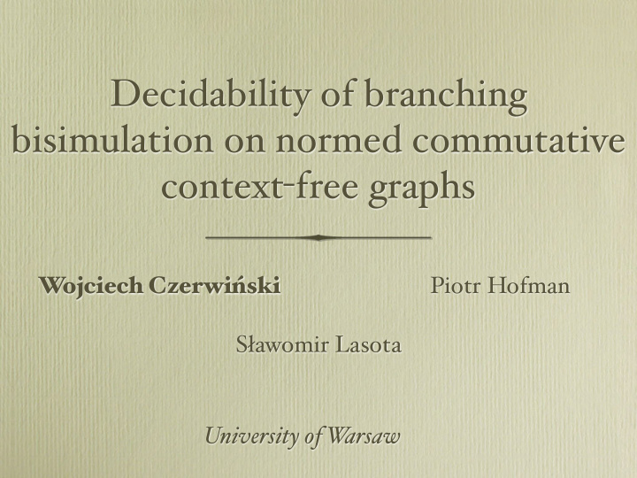 decidability of branching bisimulation on normed
