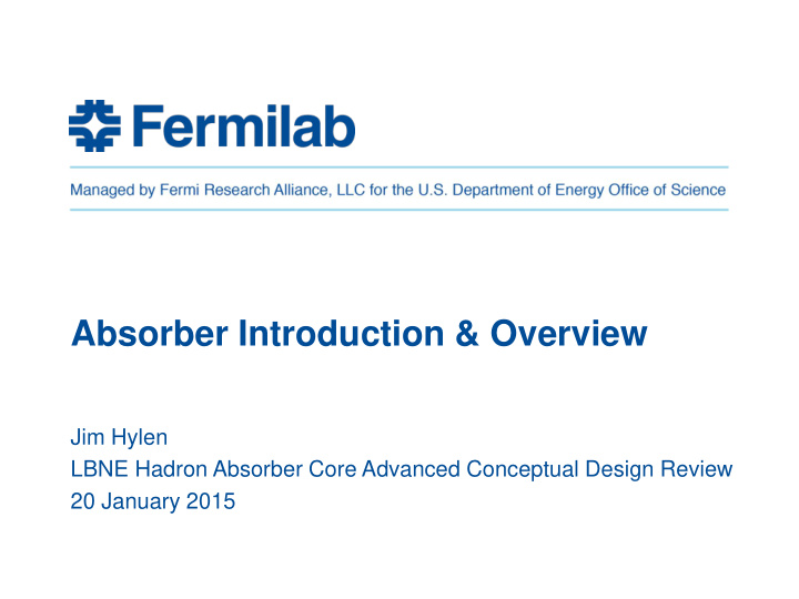 absorber introduction overview