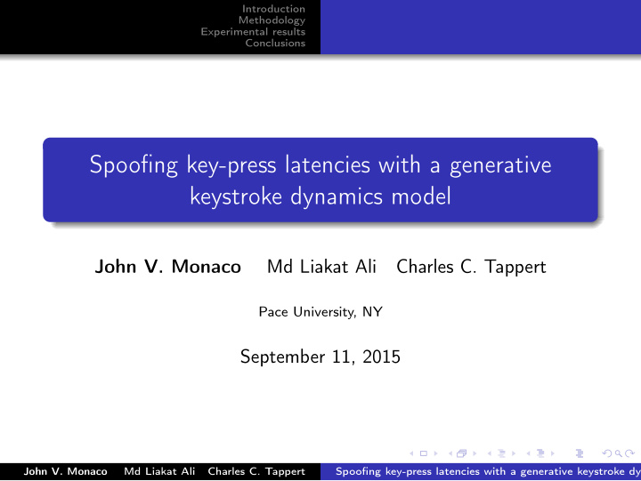 spoofing key press latencies with a generative keystroke