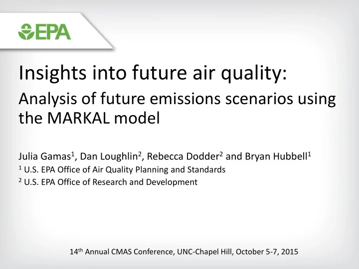 insights into future air quality