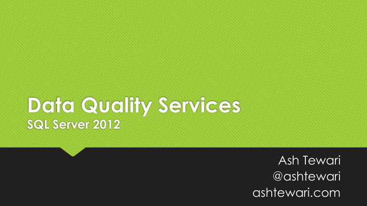 data quality services