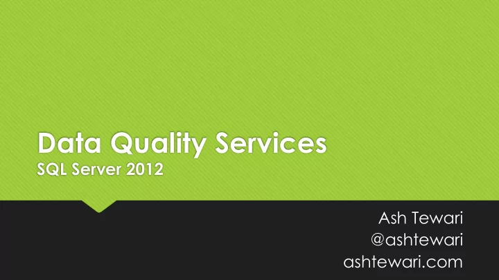 data quality services