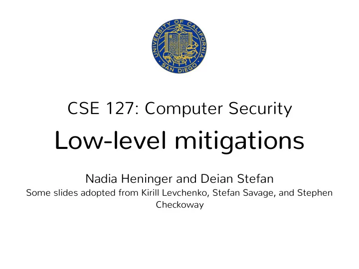 low level mitigations