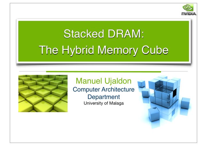 stacked dram the hybrid memory cube