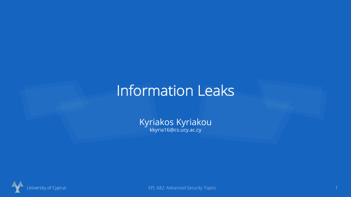 info formation leaks