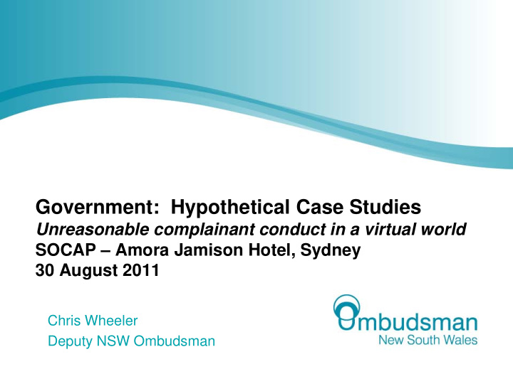 government hypothetical case studies