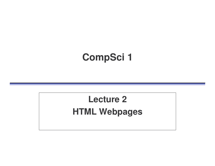 compsci 1