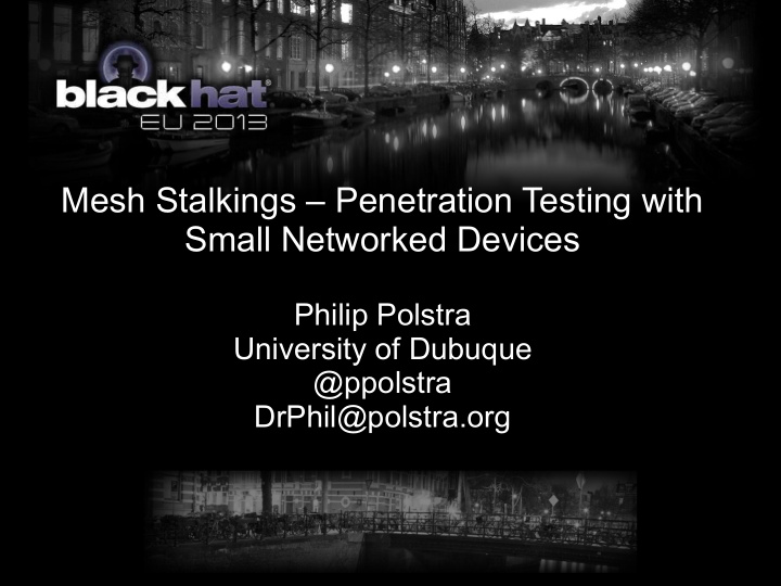 mesh stalkings penetration testing with small networked