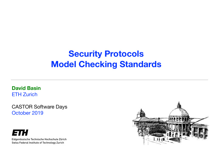 security protocols model checking standards