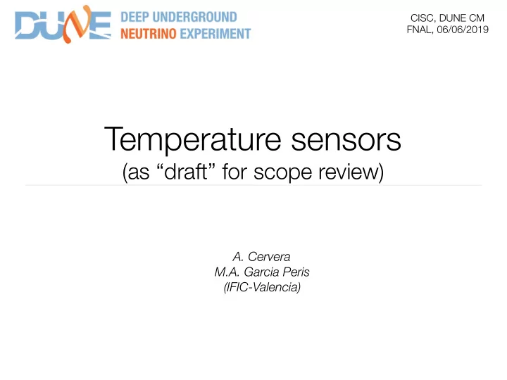 temperature sensors