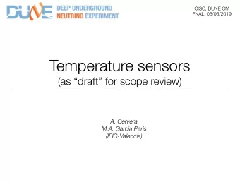 Temperature sensors  (as draft for scope review)  A. Cervera  M.A. Garcia Peris