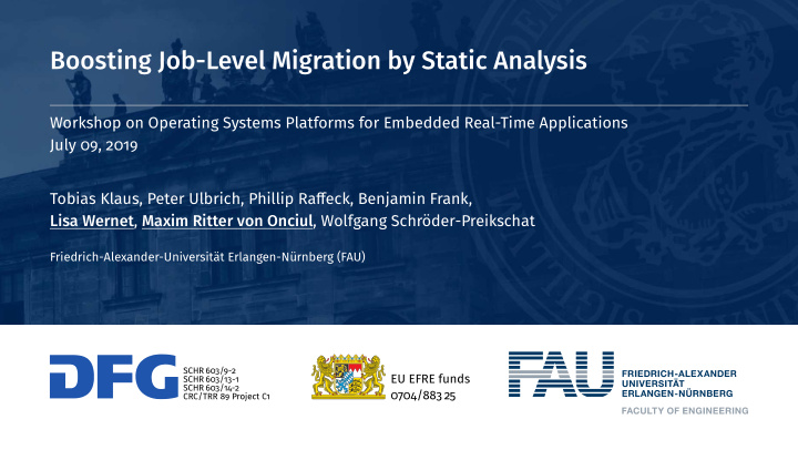 boosting job level migration by static analysis