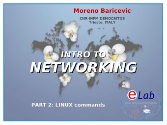 NETWORKING  NETWORKING  PART 2: LINUX  UX commands  PART 2: LINUX commands  Agenda  Agenda  Network