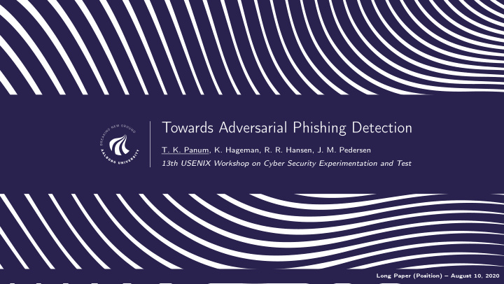 towards adversarial phishing detection