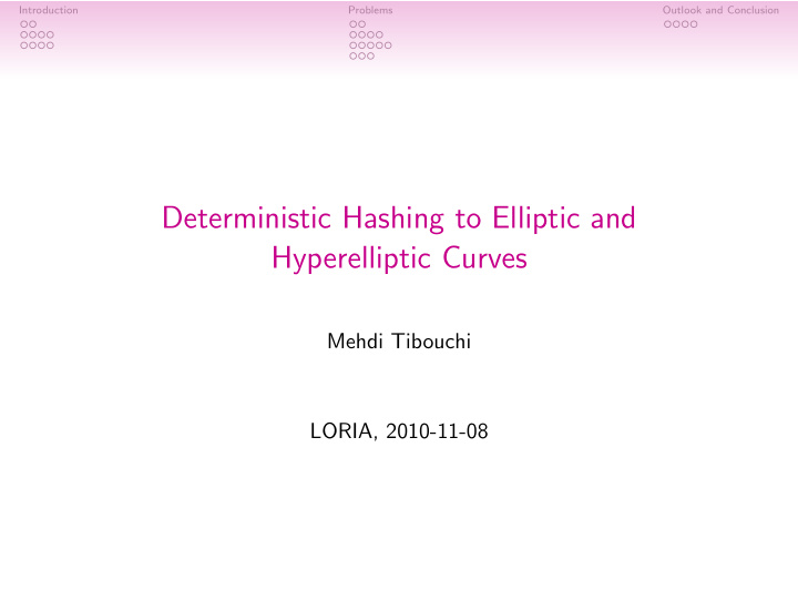 deterministic hashing to elliptic and hyperelliptic curves