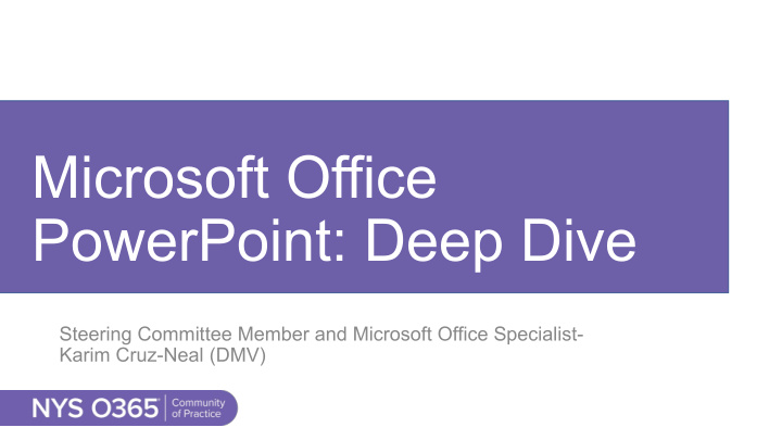 microsoft office powerpoint deep dive