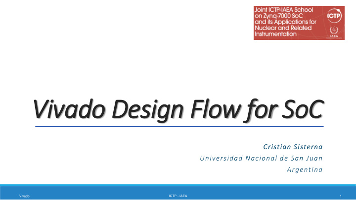 vivado design flow for soc