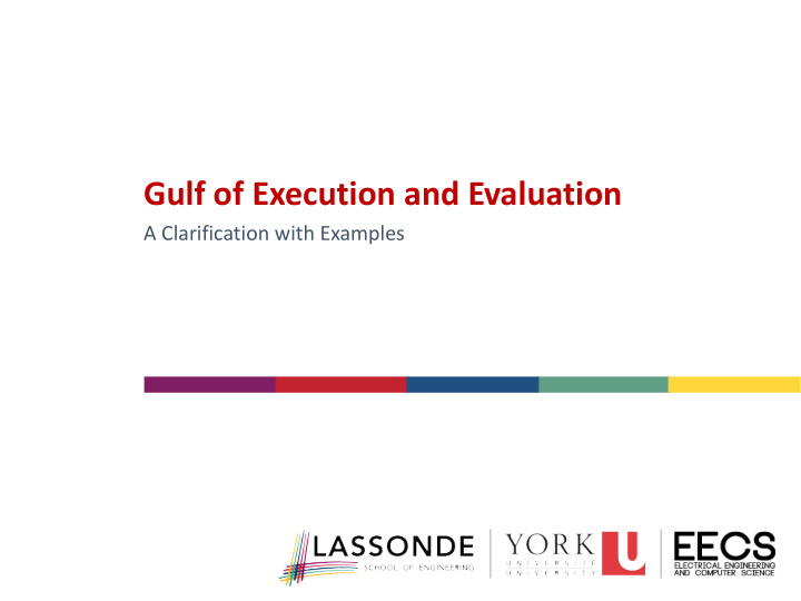 gulf of execution and evaluation