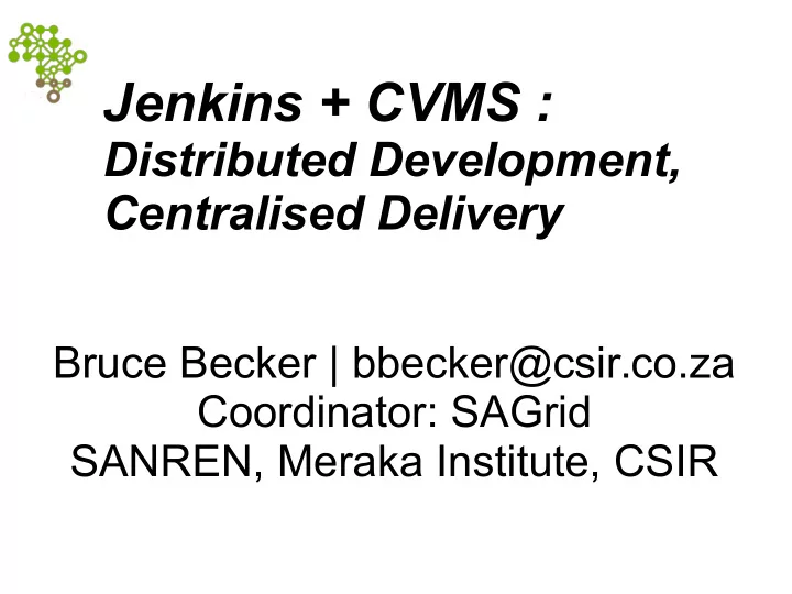 jenkins cvms