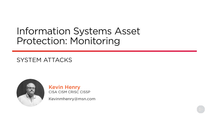 information systems asset protection monitoring